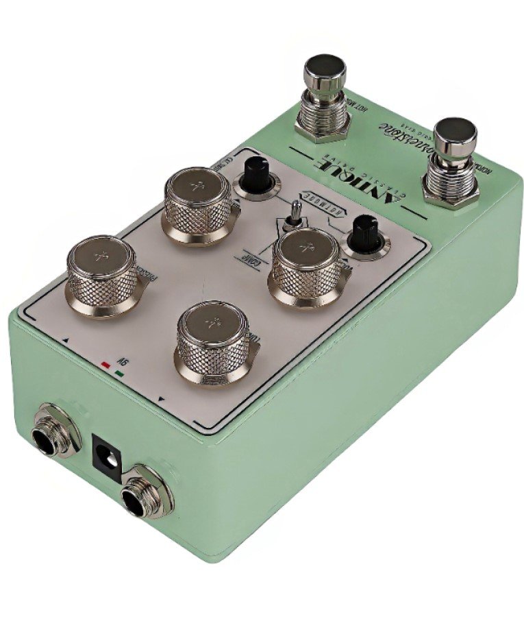 Cornerstone Antique V3 Overdrive Pedal in Green with Tortoise